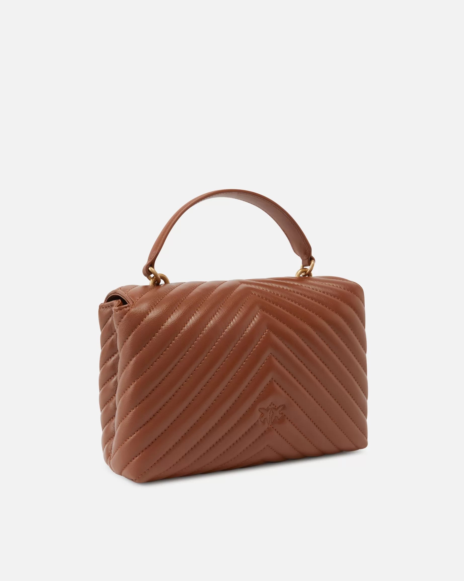 PINKO Torebki Przewieszane Przez Ramię | Torebki Do Ręki | Classic Lady Love Bag Puff Chevron SKÓRA-STAREZŁOTO