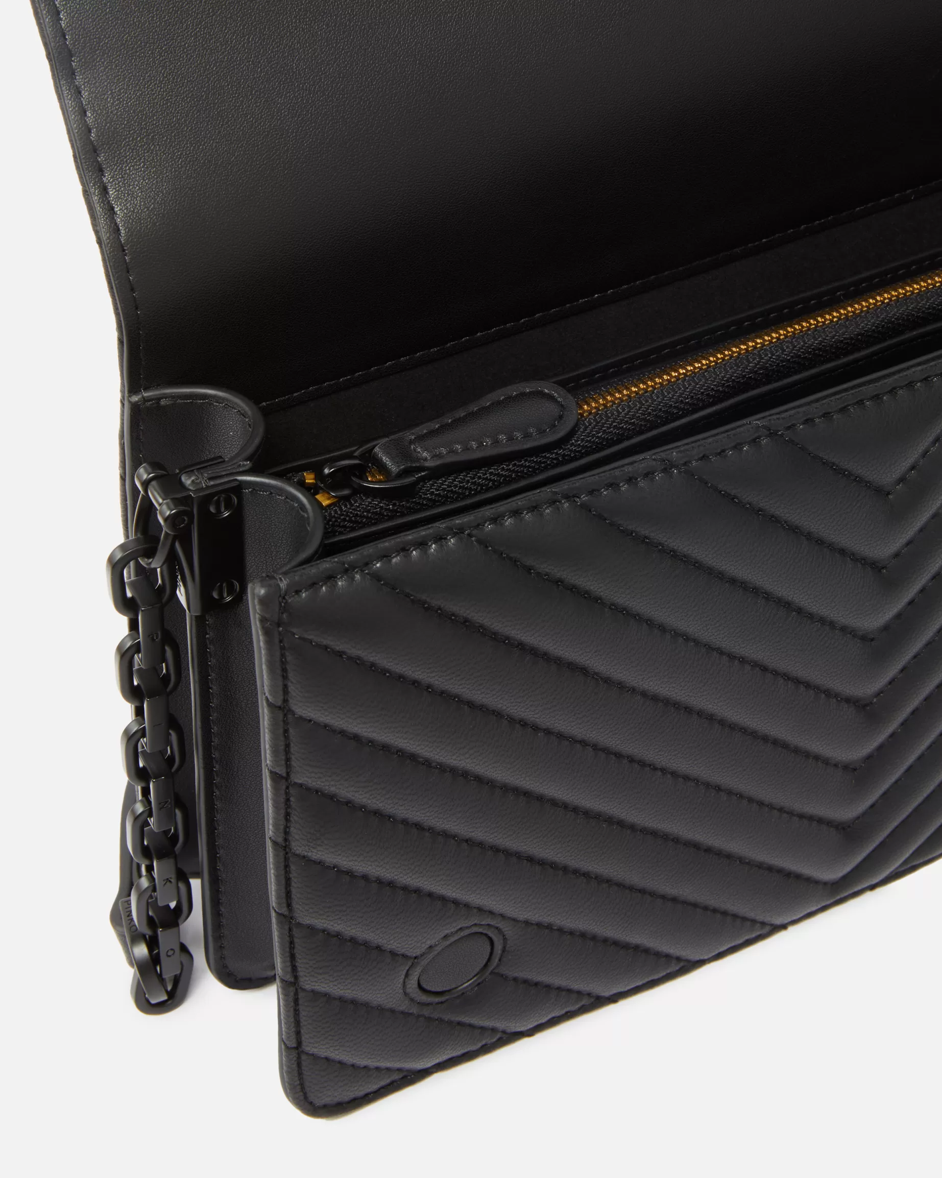 PINKO Torebki Przewieszane Przez Ramię | Love Bag Click | Classic Love Bag Click Chevron Color Block LIMUZYNOWACZERŃBLOCKCOLOR