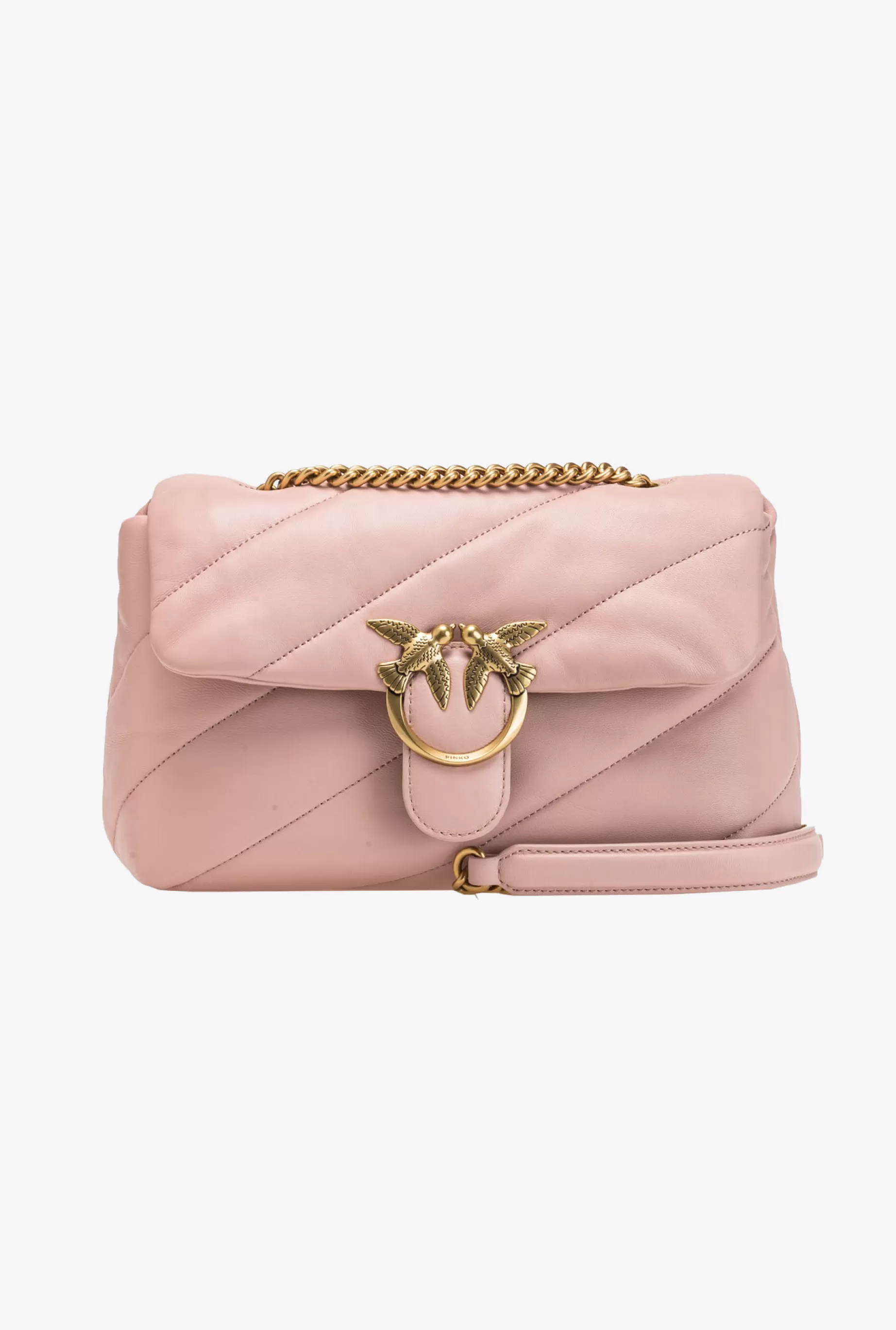 PINKO Torebki Przewieszane Przez Ramię | Torebki Na Ramię | Classic Love Bag Puff Maxi Quilt RÓŻOWY/RÓŻANYPYŁ-ANTIQUEGOLD