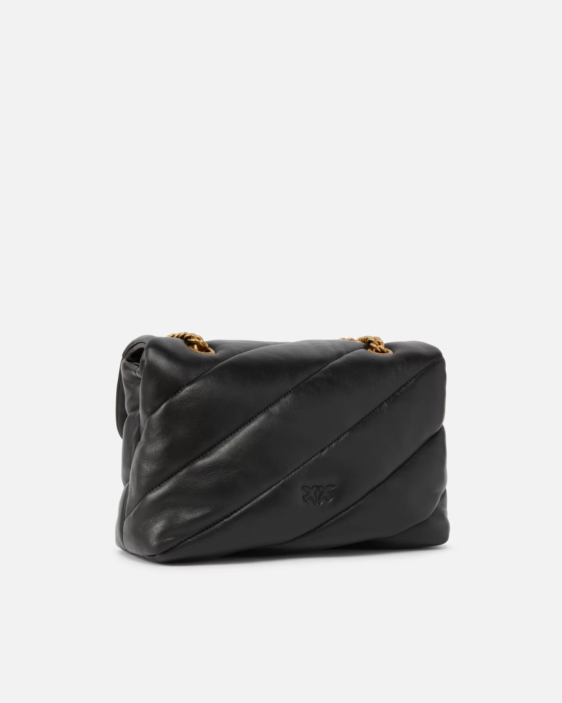 PINKO Nowości | Torebki Przewieszane Przez Ramię | Classic Love Bag Puff Maxi Quilt CZARNY-ANTIQUEGOLD