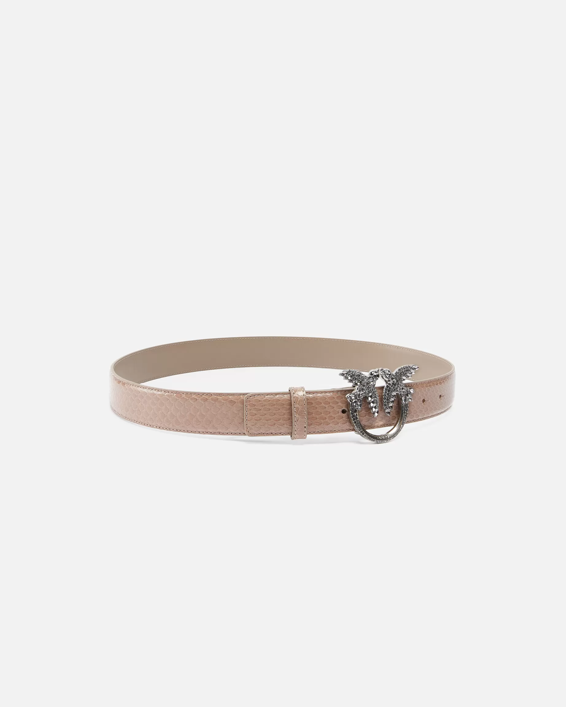 PINKO Limited Edition | Paski | 3cm glossy python leather belt Galleria. TLĄCYPOPIÓŁ-STARESREBRO