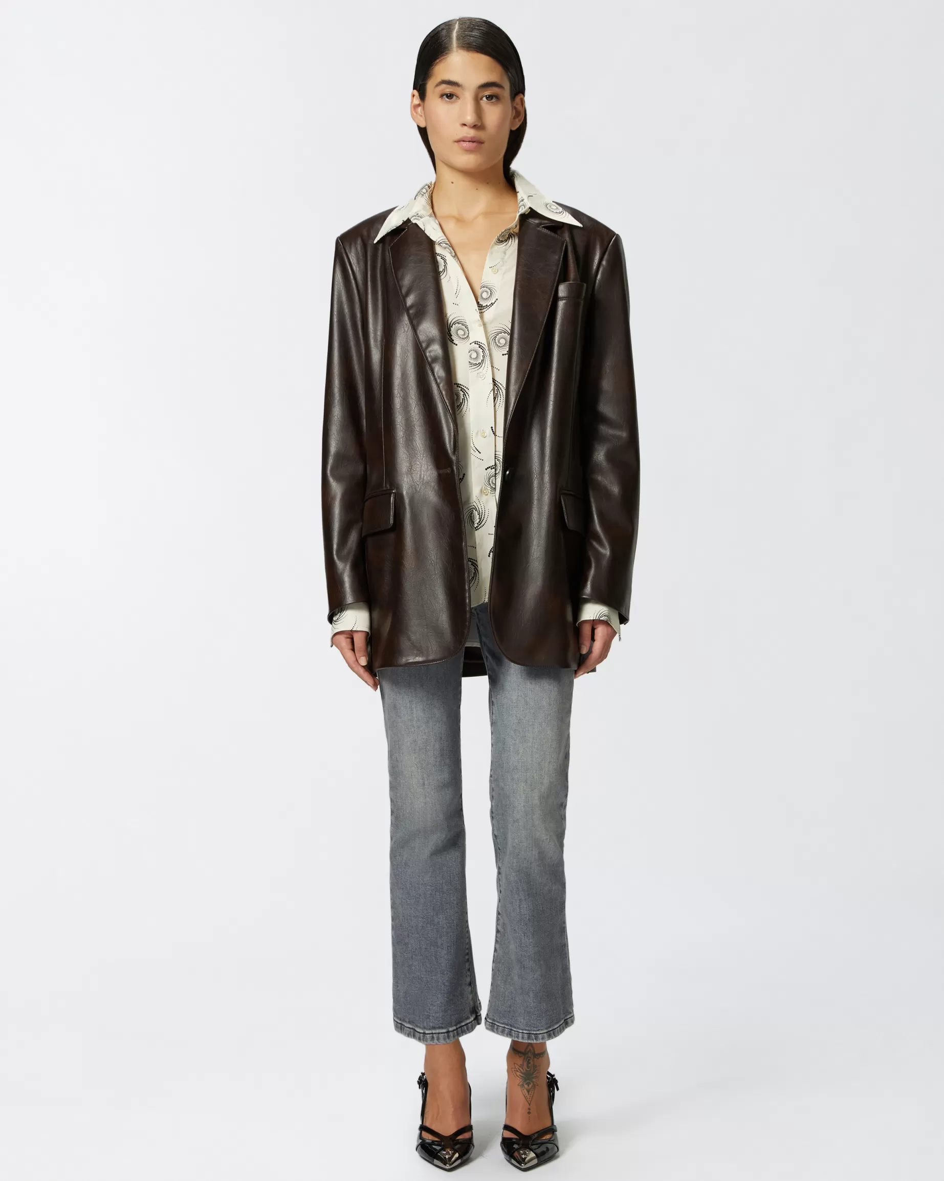PINKO Flared | Dżinsy bootcut vintage grey SPRANIEVINTAGEGREY