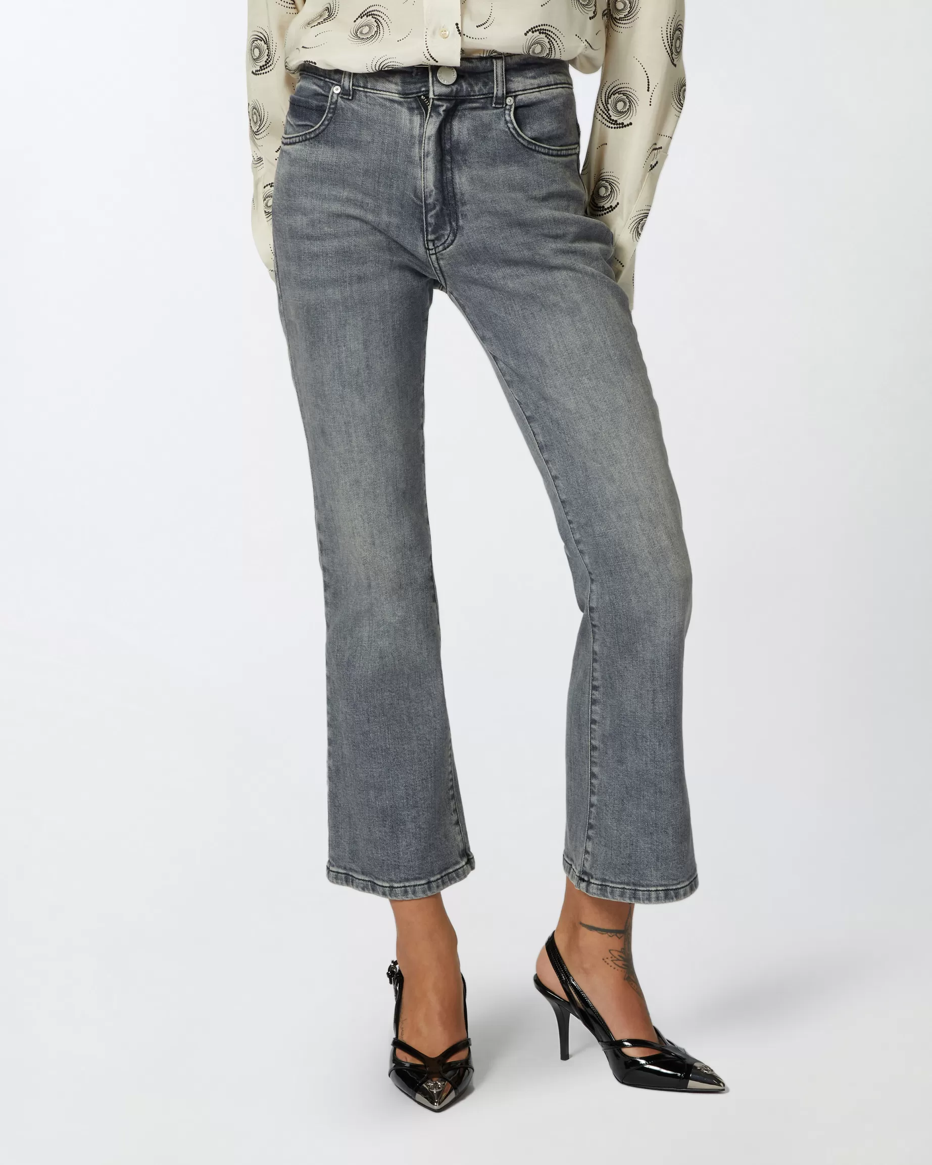 PINKO Flared | Dżinsy bootcut vintage grey SPRANIEVINTAGEGREY