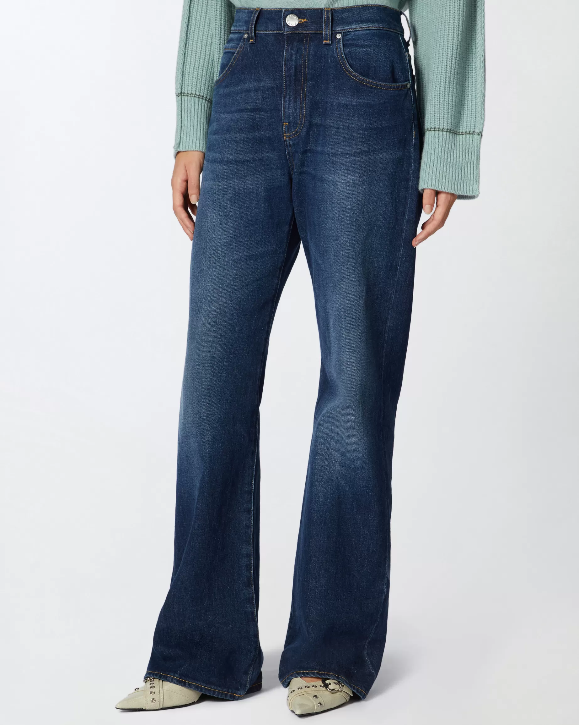 PINKO Wide Leg | Dżinsy z szeroką nogawką z niebieskiego denimu vintage ODCIEŃVINTAGE