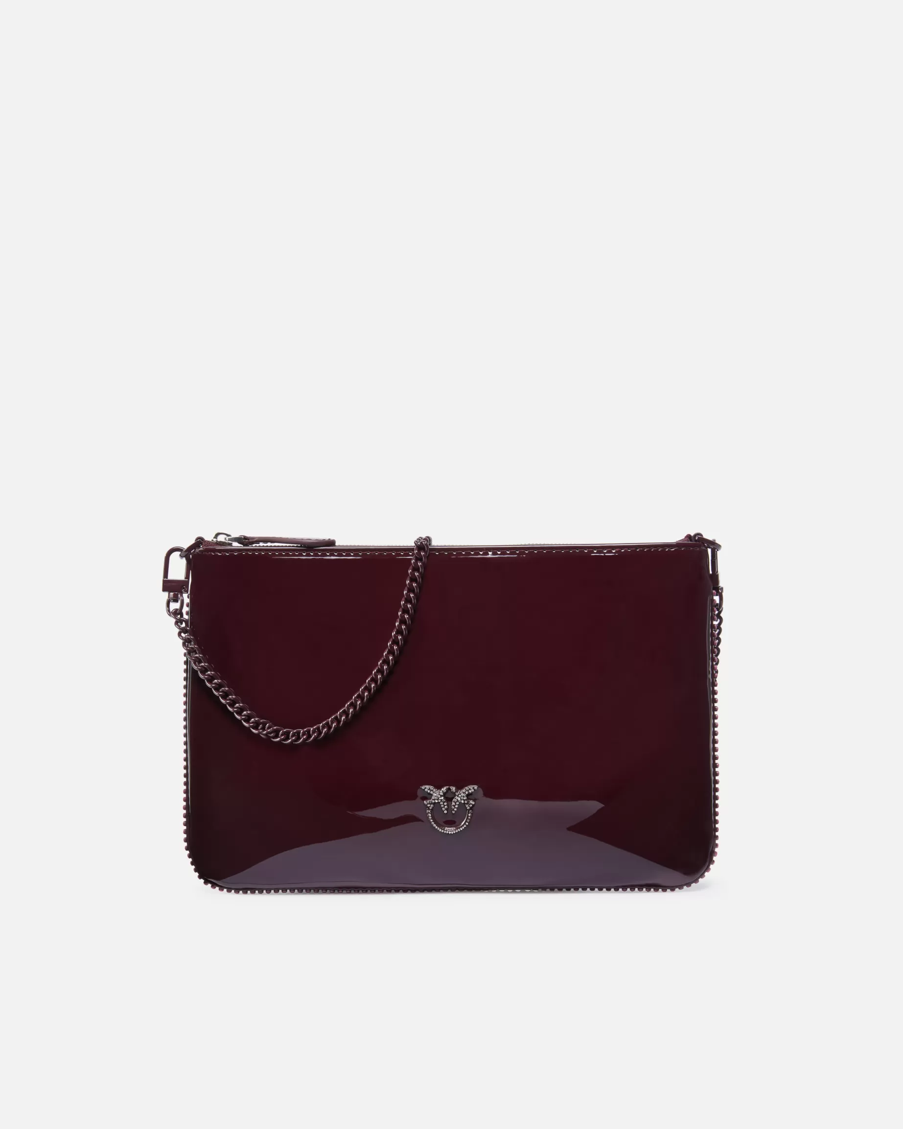 PINKO Torebki Przewieszane Przez Ramię | Mini Bags | Glossy handbag with rhinestones and shoulder strap