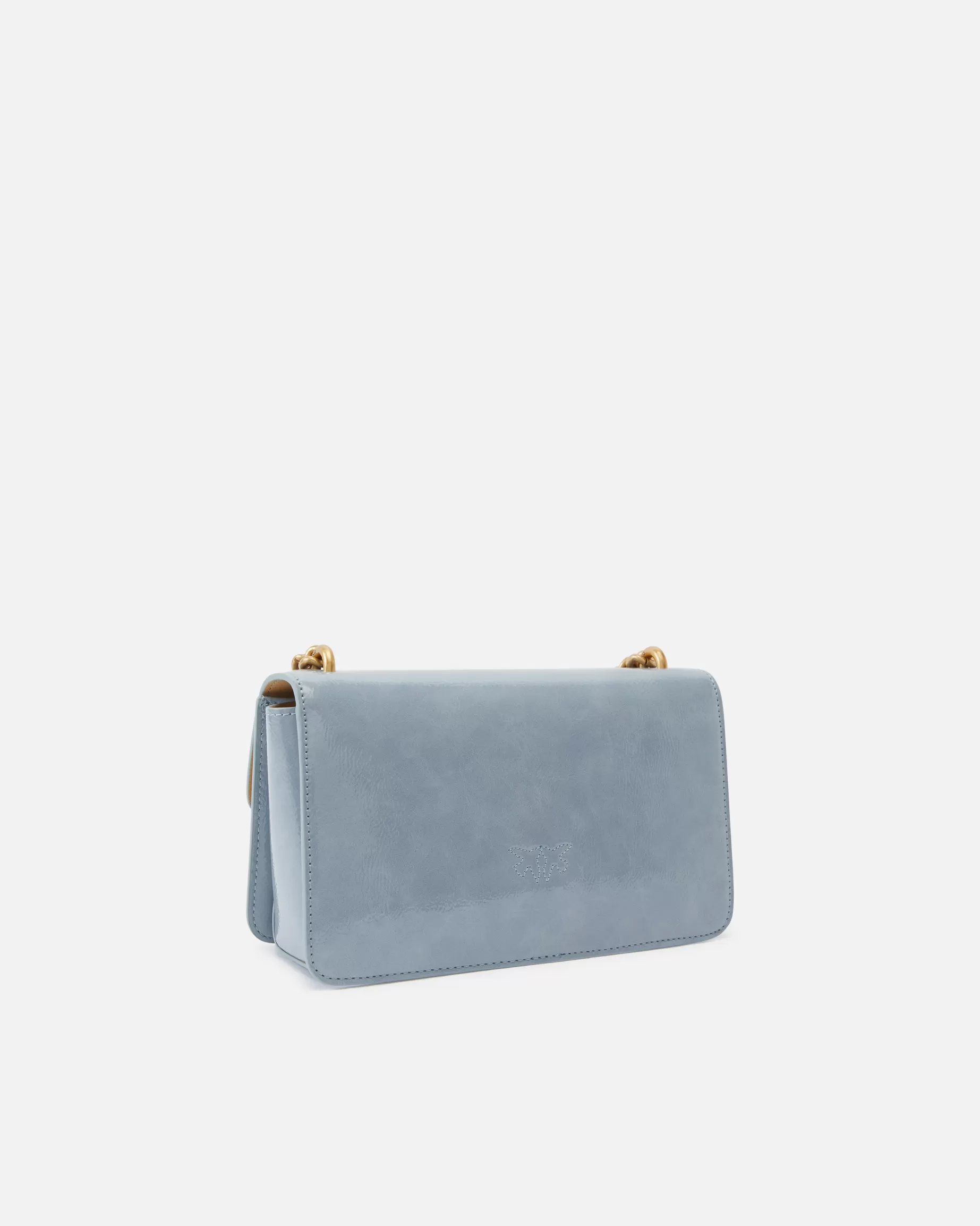 PINKO Torebki Przewieszane Przez Ramię | Mini Bags | Mała torebka na pasku Love Bag z imitacji skóry LIGHTBLUE-ANTIQUEGOLD
