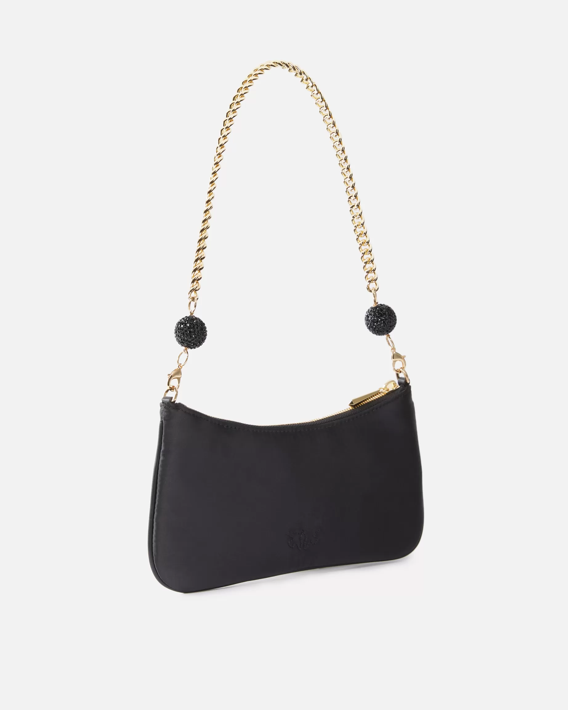 PINKO Torebki Na Ramię | Mini Bags | Mała torebka na ramię z satyny BLACK-GOLD