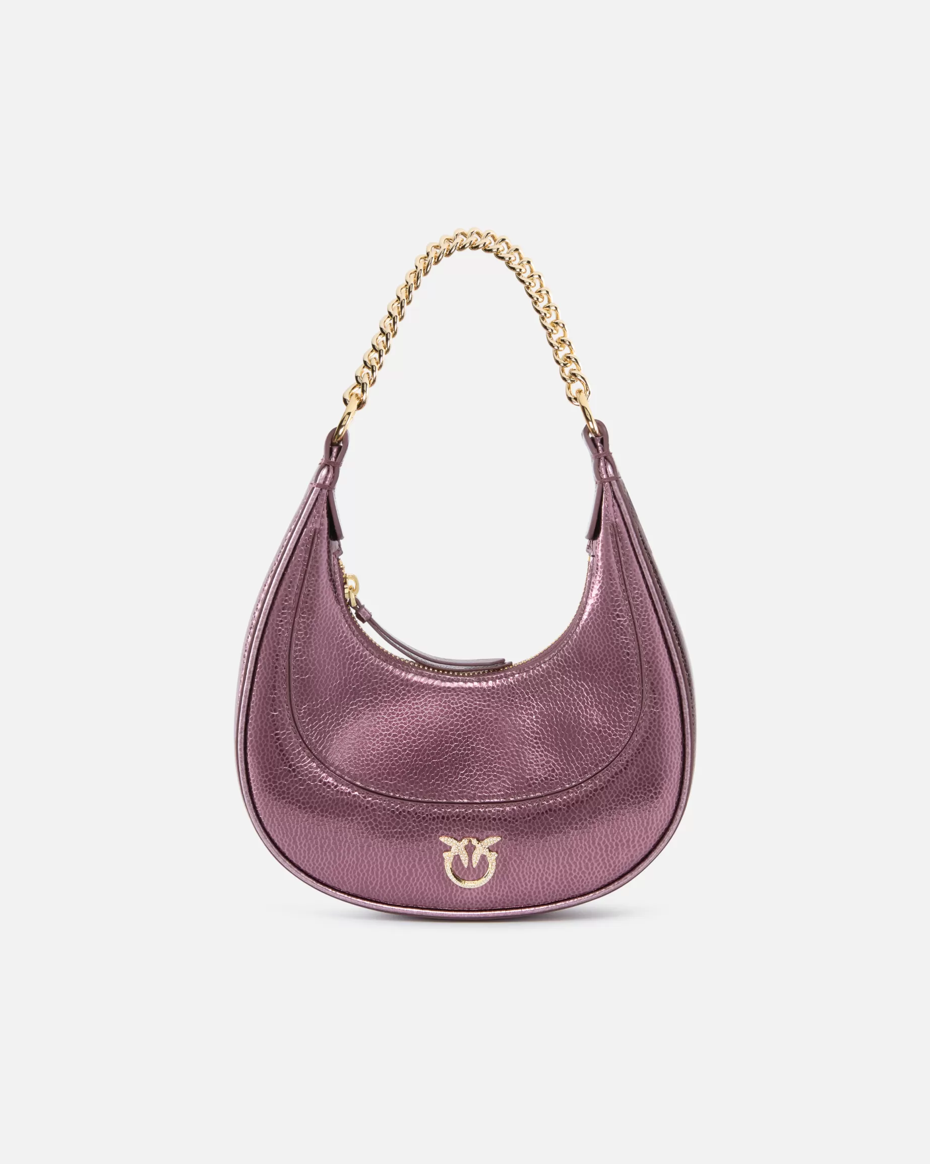 PINKO Nowości | Torebki Przewieszane Przez Ramię | Metallic leather Brioche Bag mini handbag METALICZNYBRĄZOWY-ZŁOTY