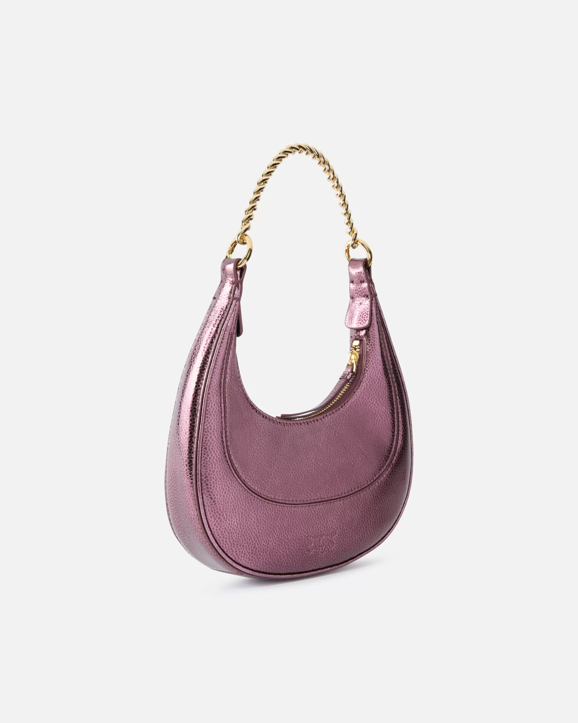 PINKO Nowości | Torebki Przewieszane Przez Ramię | Metallic leather Brioche Bag mini handbag METALICZNYBRĄZOWY-ZŁOTY