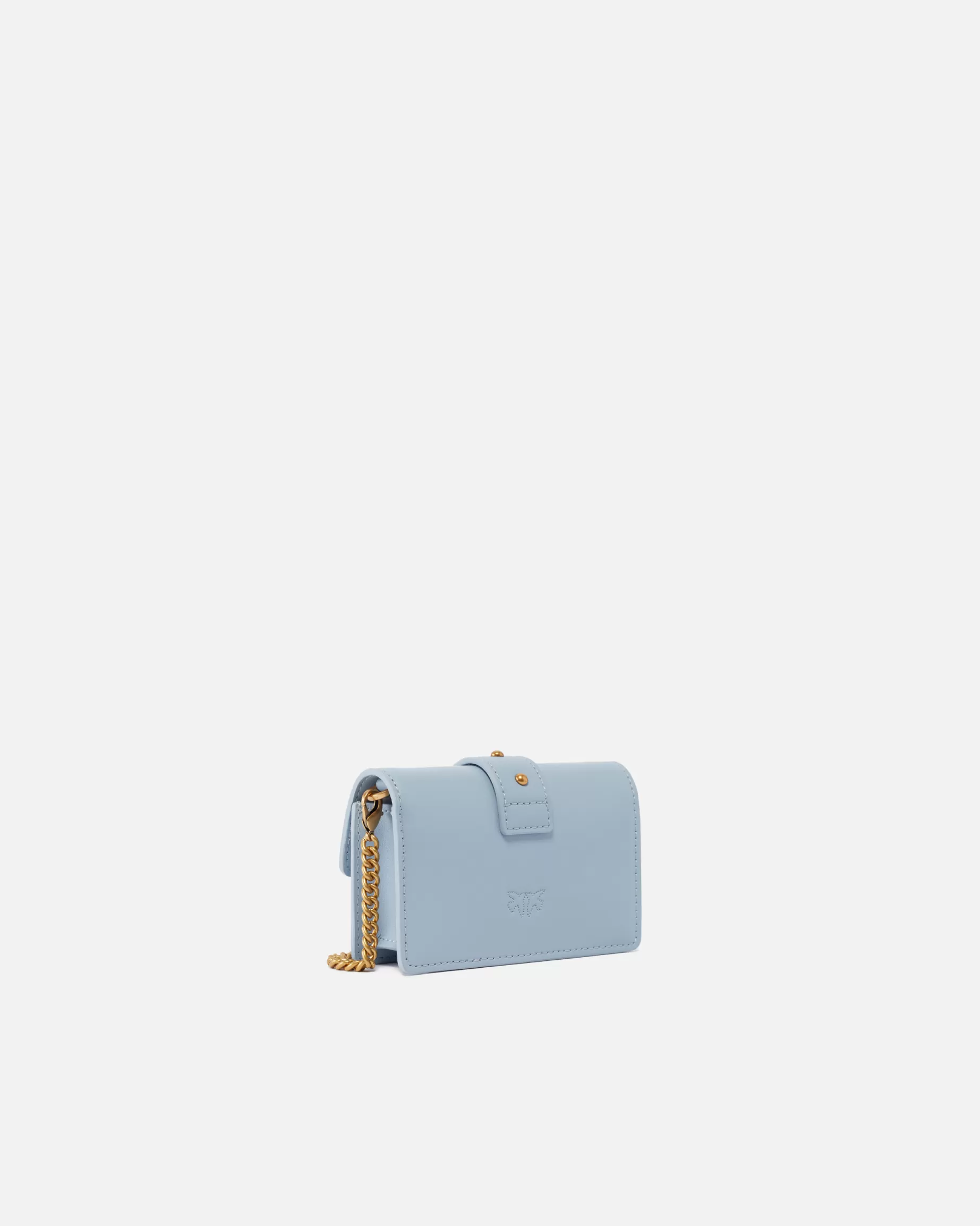 PINKO Torebki Przewieszane Przez Ramię | Love Bag Icons | Micro Love Bag Icon Simply LIGHTBLUE-ANTIQUEGOLD