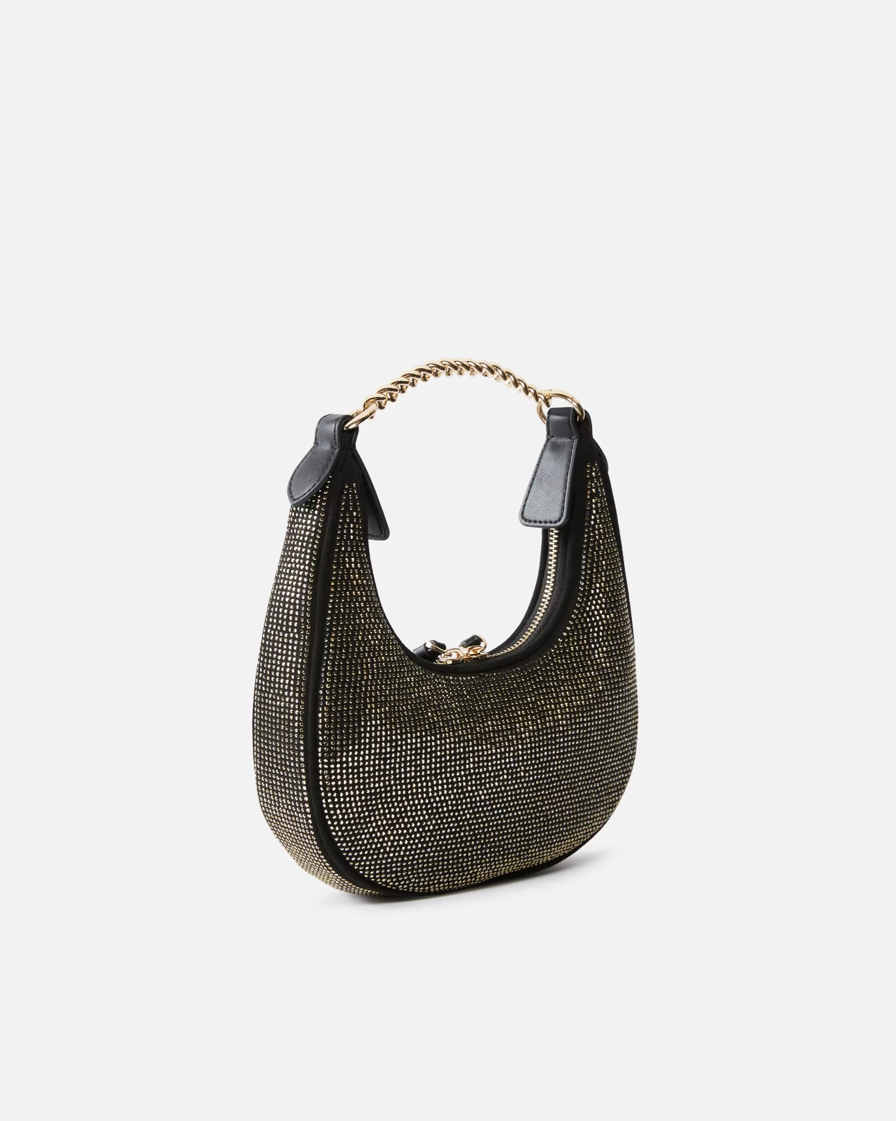 PINKO Torebki Na Ramię | Mini Bags | Mini Brioche Bag Hobo full strass CZARNALIMUZYNA-LŚNIĄCEZŁOTO