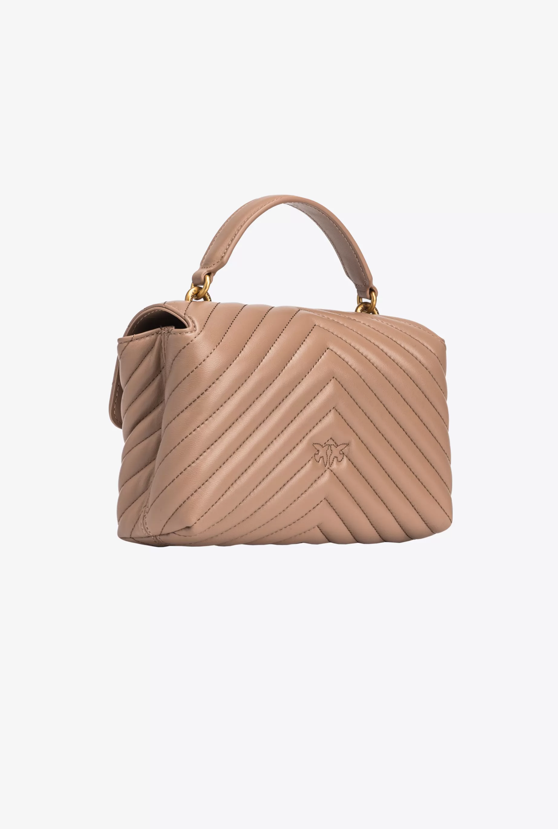 PINKO Torebki Przewieszane Przez Ramię | Mini Bags | Mini Lady Love Bag Puff Chevron BISZKOPTOWYIMBIR-STAREZŁOTO