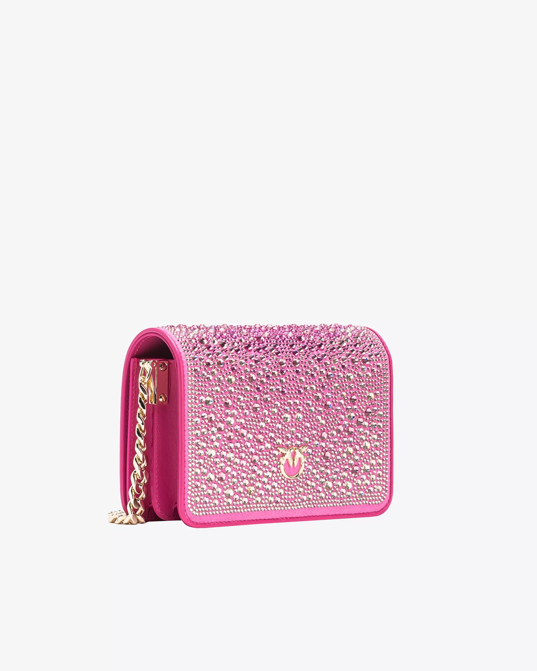 PINKO Limited Edition | Mini Love Bag Click deszcz kryształków Galleria PINKPINKO-JASNEZŁOTO