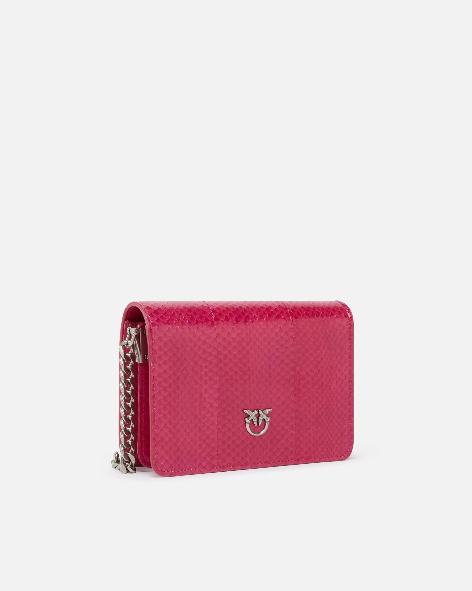 PINKO Torebki Przewieszane Przez Ramię | Mini Bags | Mini Love Bag crossbody bag in glossy reptile Galleria. FUKSJA-KWIATKAKTUSA-STARESREBRO