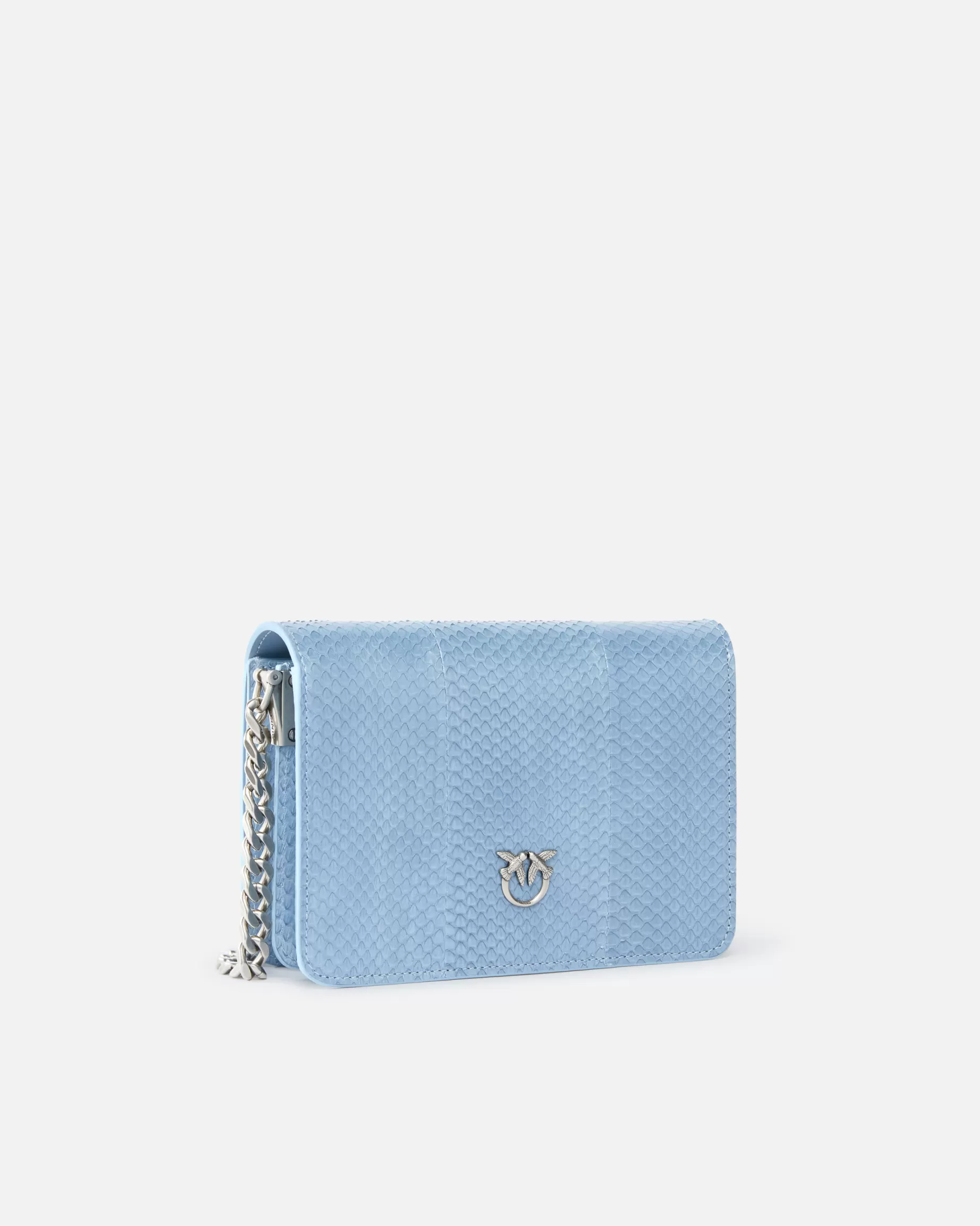PINKO Torebki Przewieszane Przez Ramię | Mini Bags | Mini Love Bag crossbody bag in glossy reptile Galleria. PUDROWYBŁĘKIT-STARESREBRO