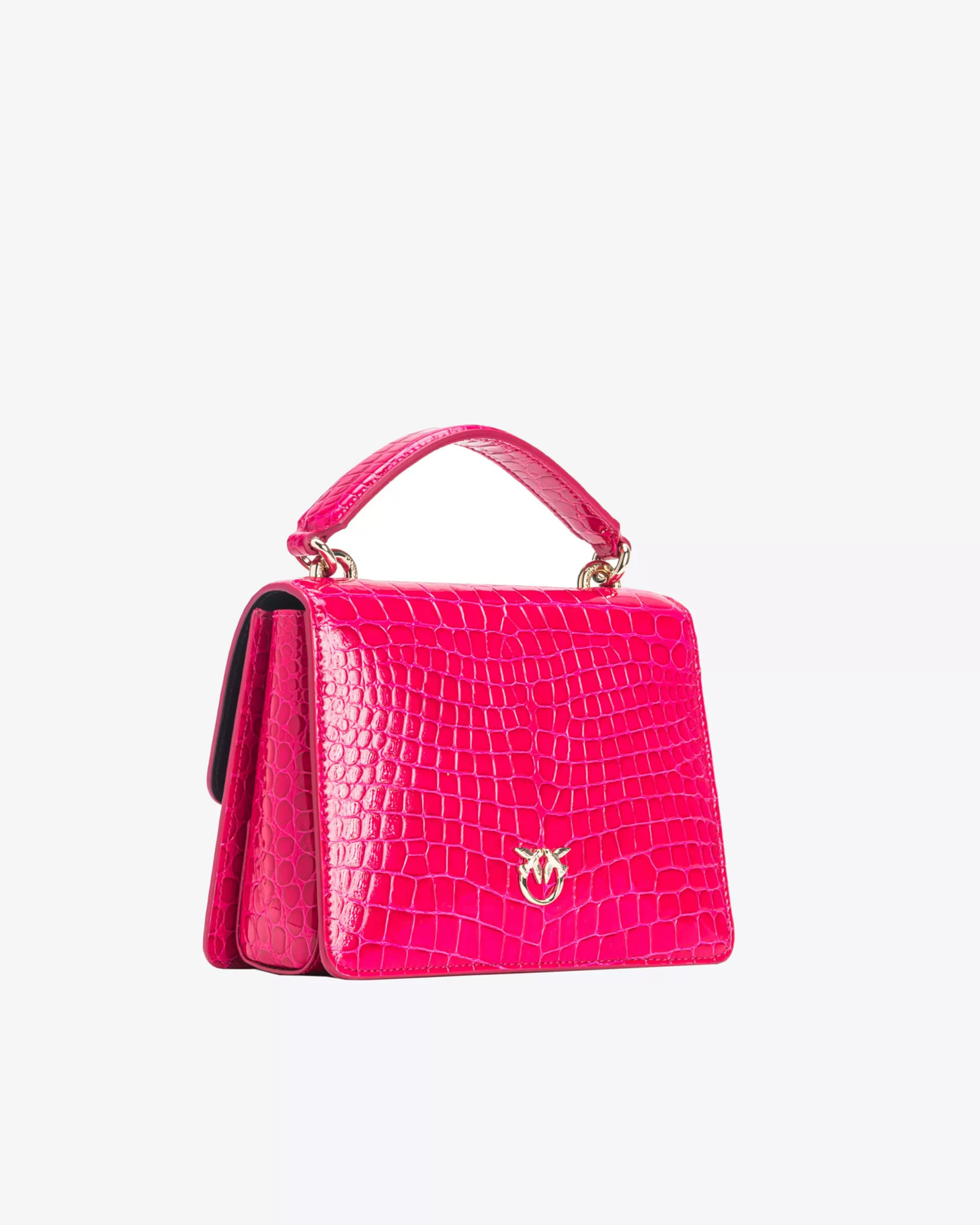 PINKO Love Bag Icons | Limited Edition | Mini Love Bag One Top Handle Light krokodyl z połyskiem Galleria PINKPINKO-JASNEZŁOTO
