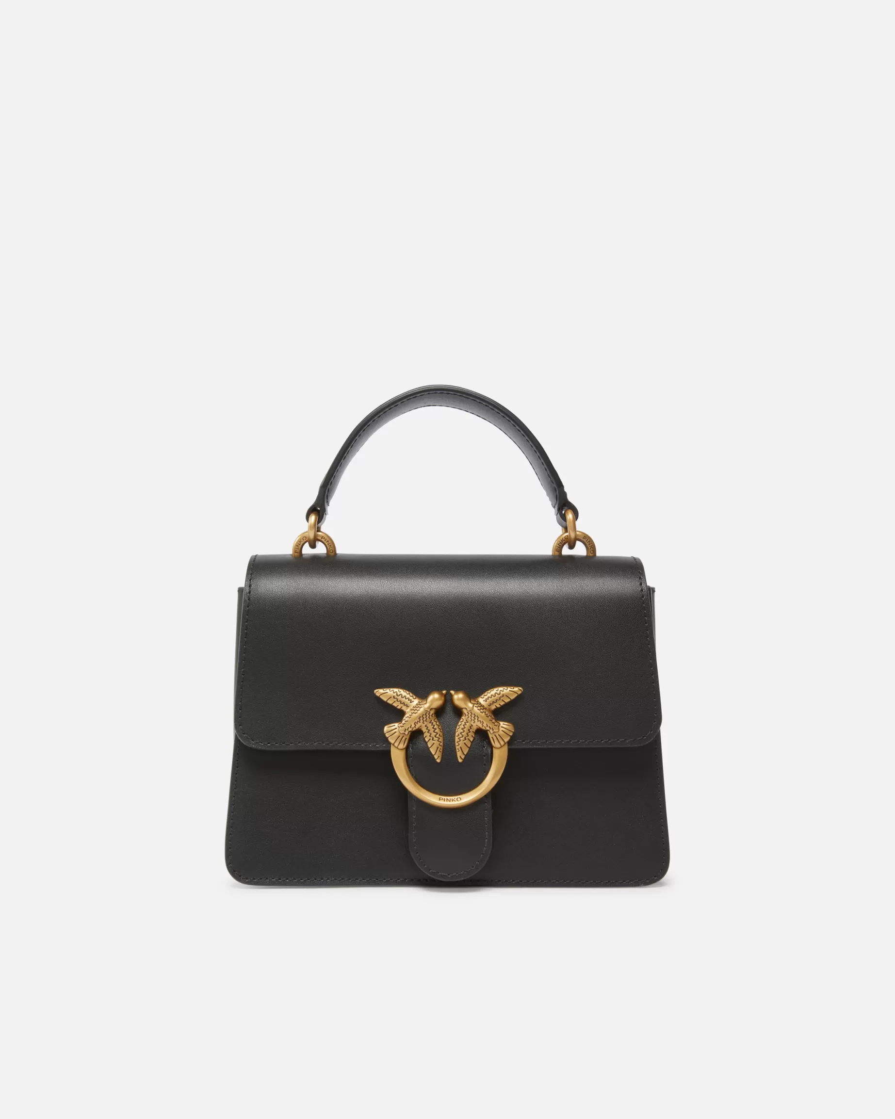 PINKO Torebki Przewieszane Przez Ramię | Mini Bags | Mini Love Bag One Top Handle Light Simply CZARNY-ANTIQUEGOLD