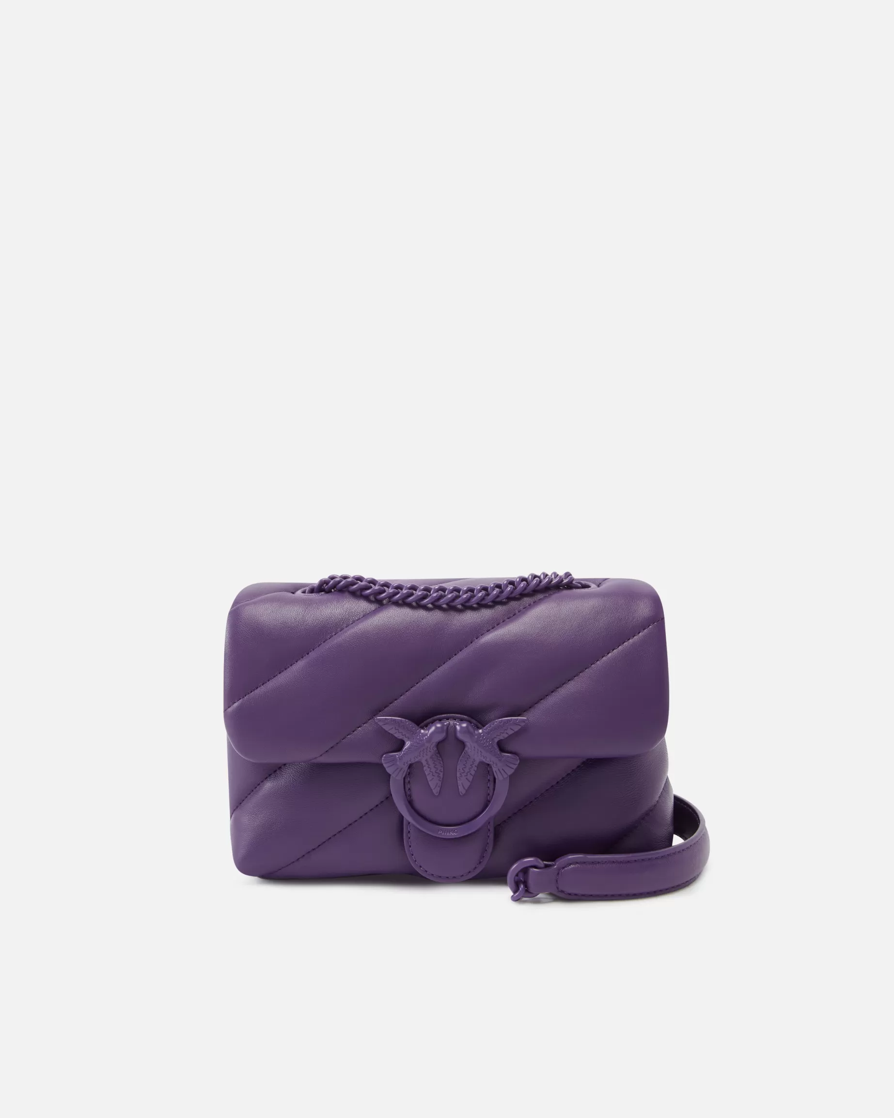 PINKO Torebki Przewieszane Przez Ramię | Torebki Na Ramię | Mini Love Bag Puff z nappy color block ŚLIWKA-BLOCKCOLOR