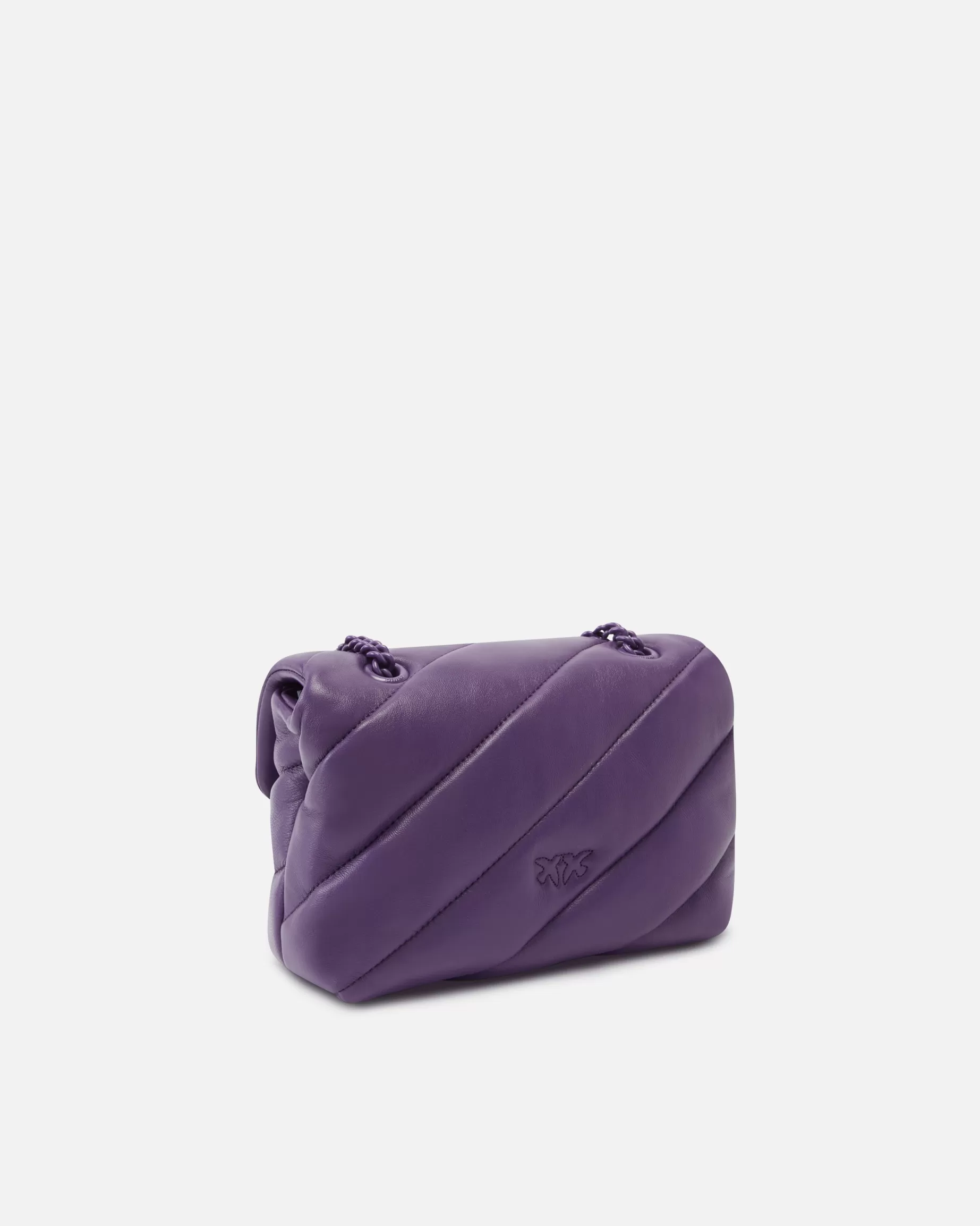 PINKO Torebki Przewieszane Przez Ramię | Torebki Na Ramię | Mini Love Bag Puff z nappy color block ŚLIWKA-BLOCKCOLOR