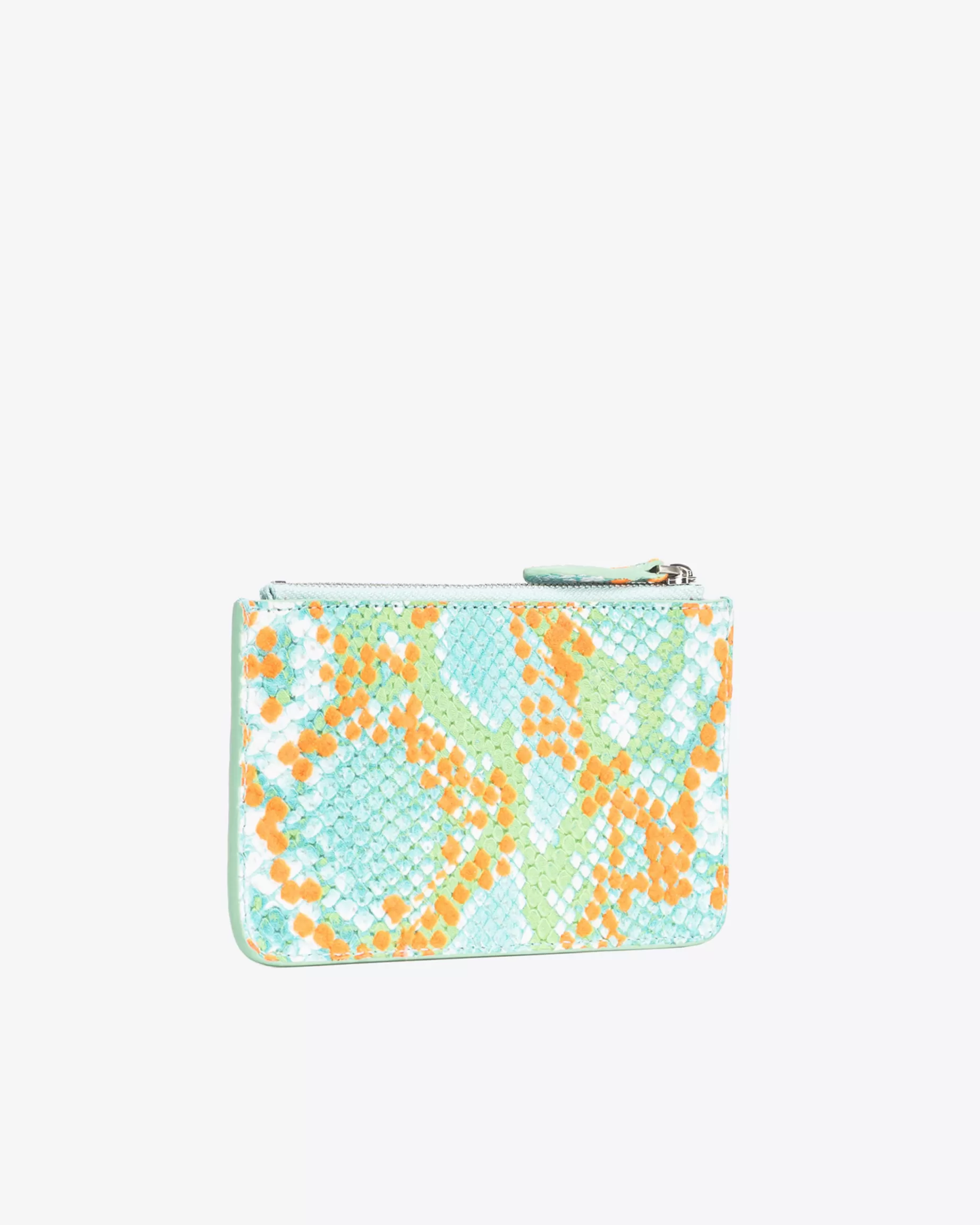 PINKO Limited Edition | Płaski woreczek pouch wąż Galleria WIEL.ZIELONY/POMARAŃCZOWY-STARESREBRO