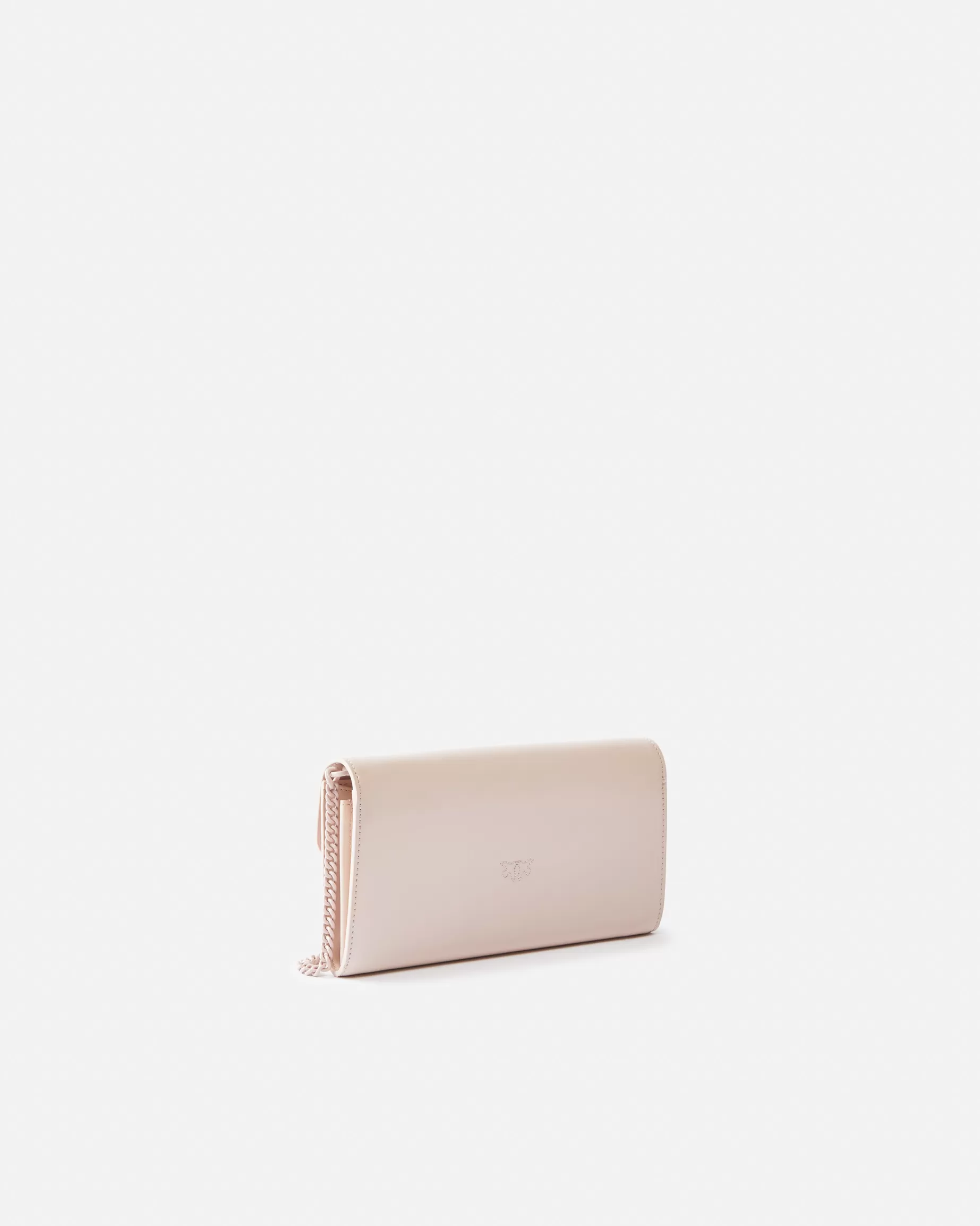 PINKO Nowości | Portfele | Patent bird buckle wallet with shoulder strap PUDROWY-BLOCKCOLOR