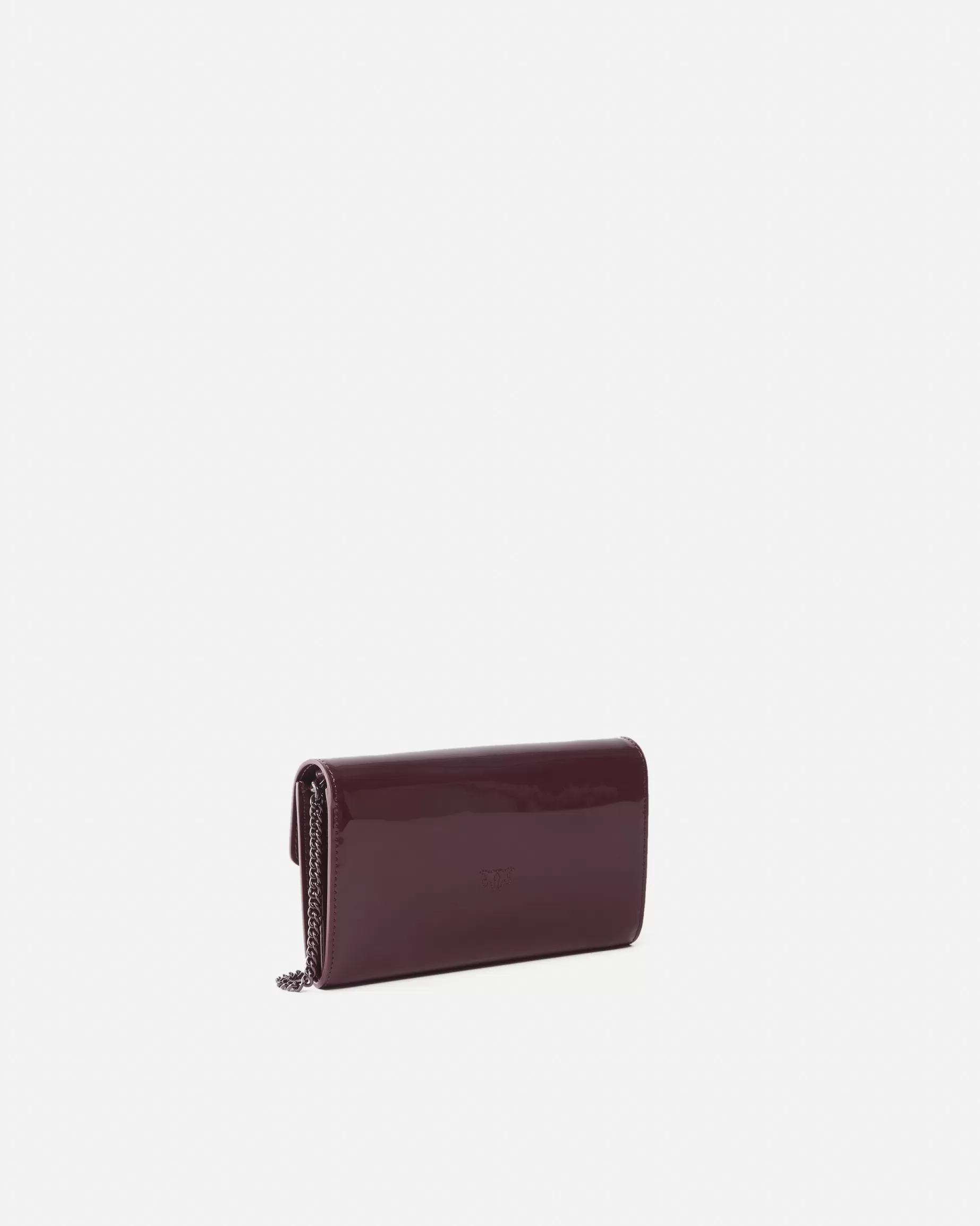 PINKO Nowości | Portfele | Patent bird buckle wallet with shoulder strap CZEKOL.GORZKA-BLOCKCOLOR