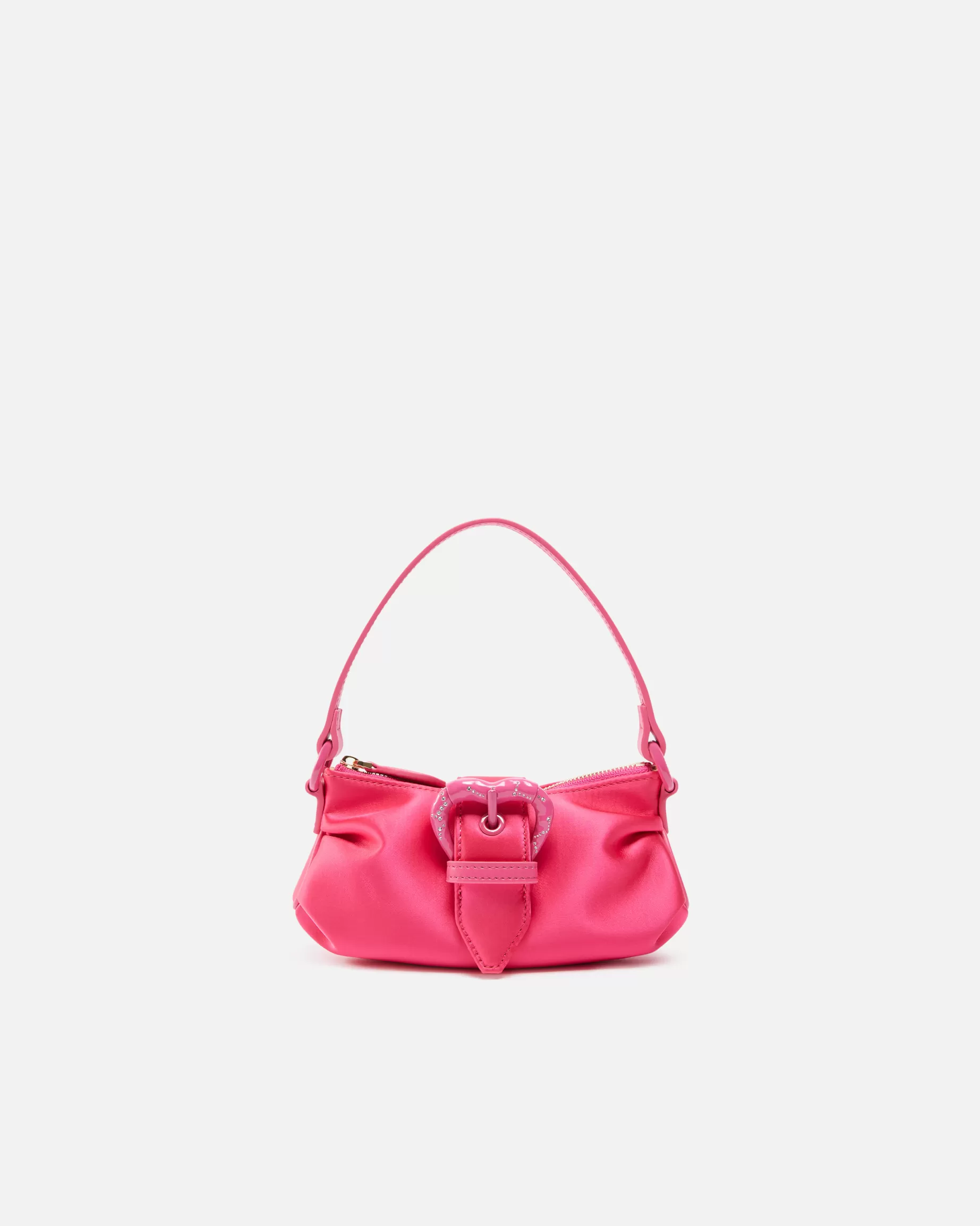 PINKO Mini Bags | Torebki Do Ręki | Satynowa kopertówka do ręki z klamrą w kształcie serca PINKPINKO-BLOCKCOLOR