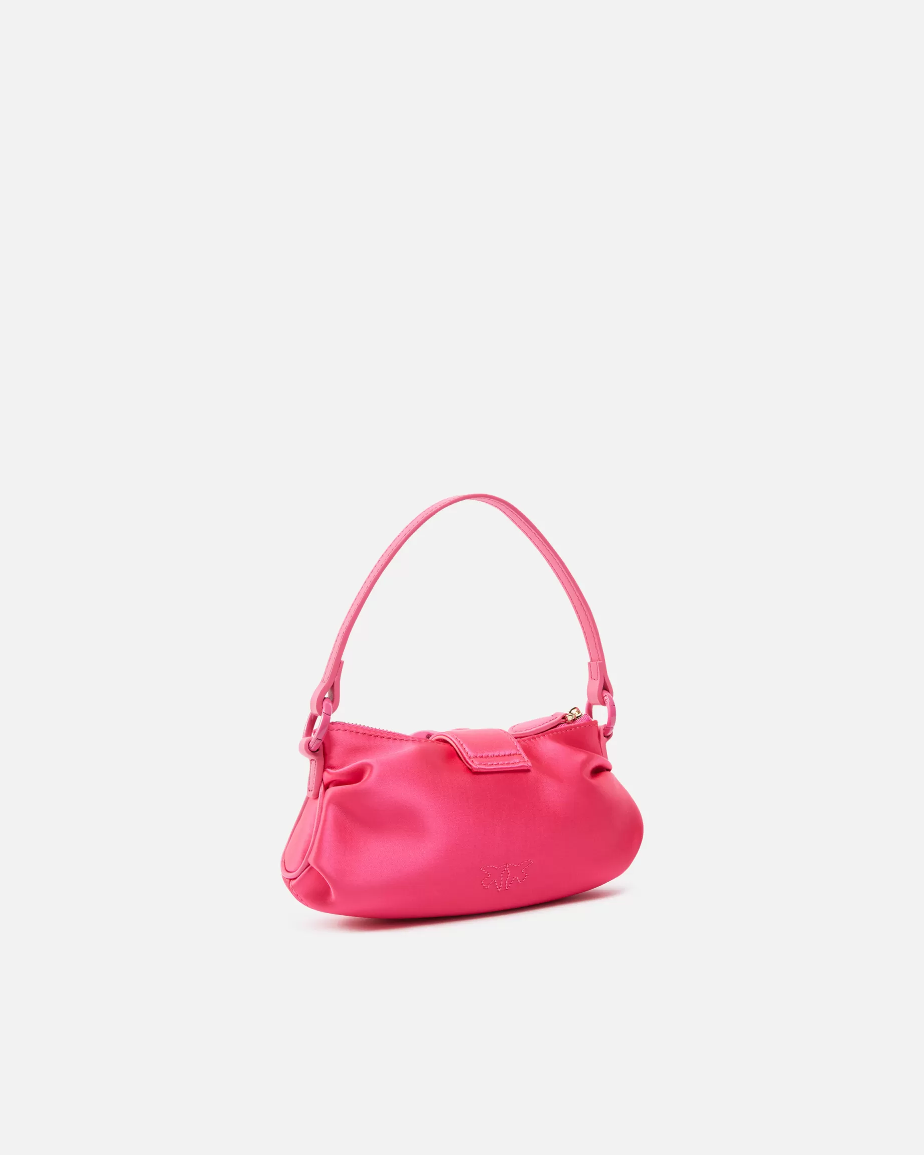 PINKO Mini Bags | Torebki Do Ręki | Satynowa kopertówka do ręki z klamrą w kształcie serca PINKPINKO-BLOCKCOLOR