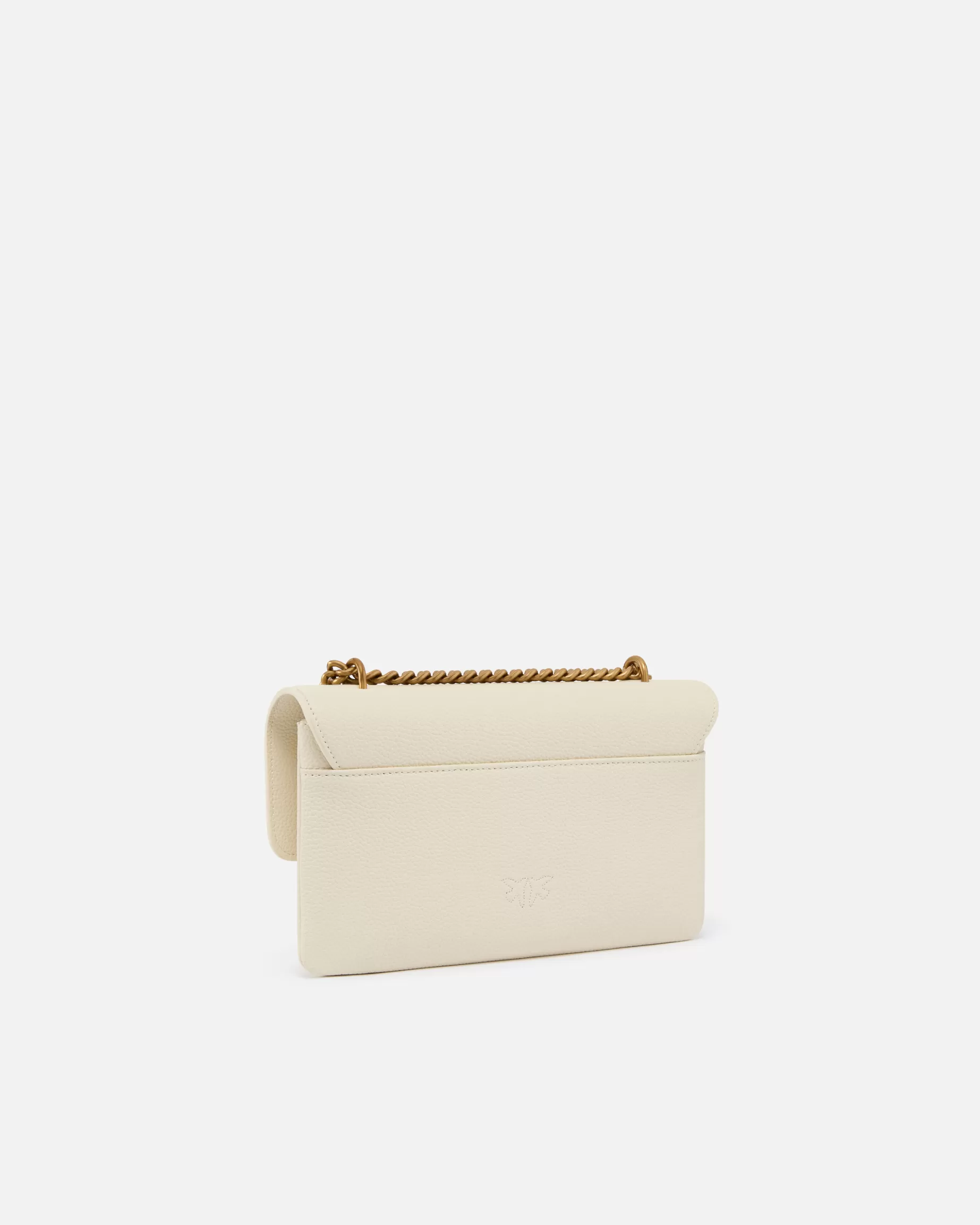 PINKO Nowości | Torebki Przewieszane Przez Ramię | Small crossbody Love Bag in soft leather BIAŁY+BIAŁY-ANTIQUEGOLD