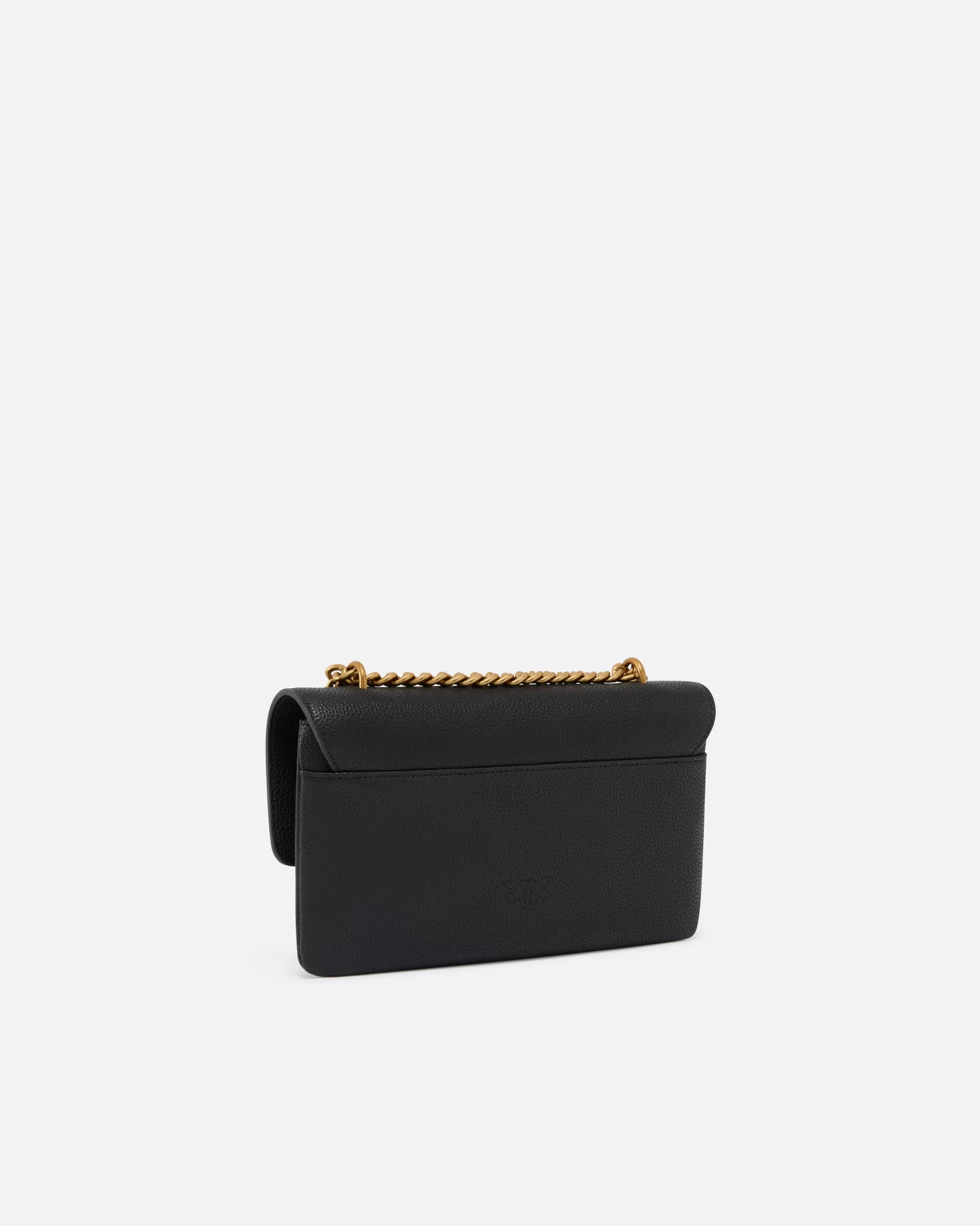 PINKO Nowości | Torebki Przewieszane Przez Ramię | Small crossbody Love Bag in soft leather CZARNY-ANTIQUEGOLD