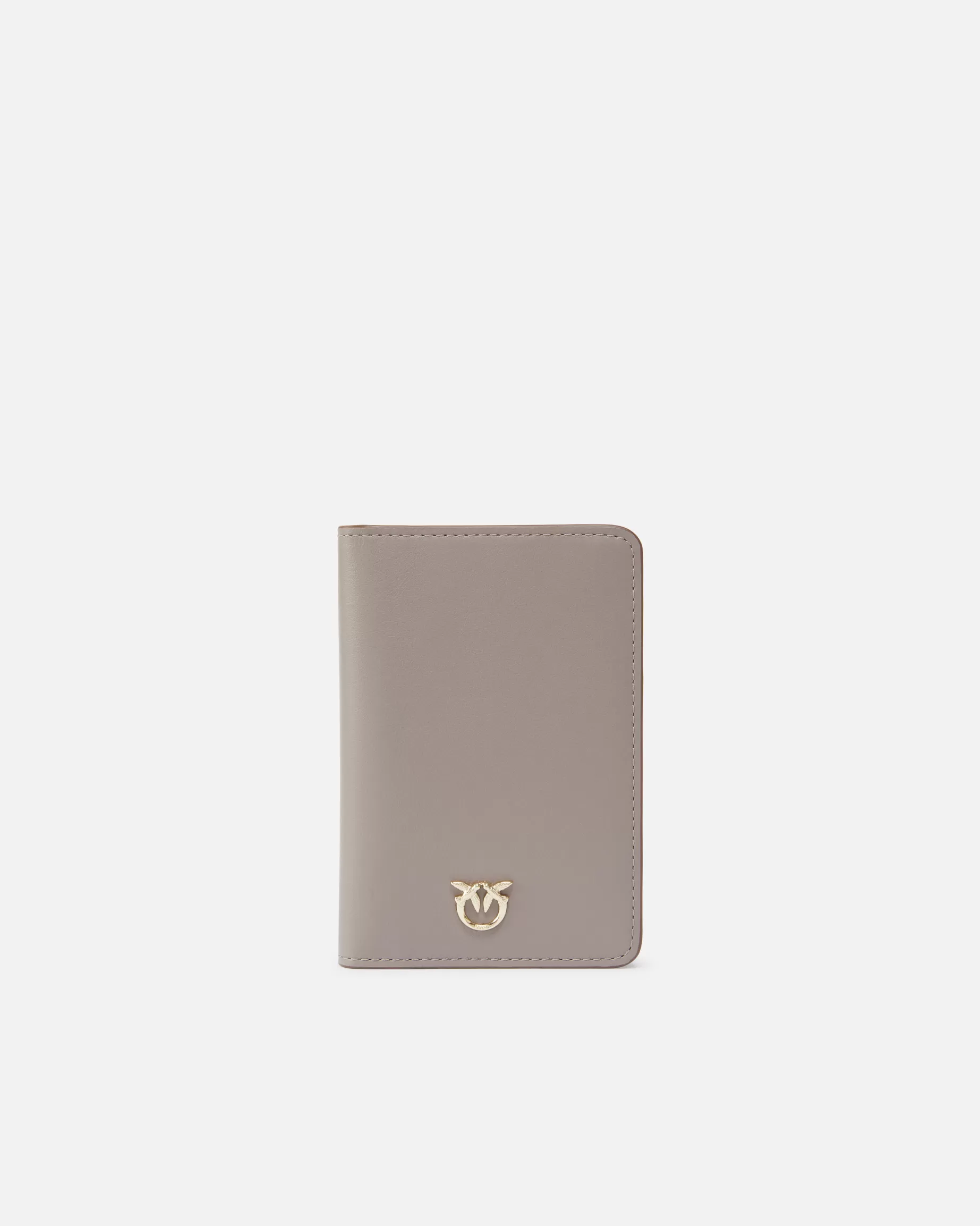 PINKO Limited Edition | Galanteria Skórzana | Smooth leather passport holder Galleria. TLĄCYPOPIÓŁ-JASNEZŁOTO