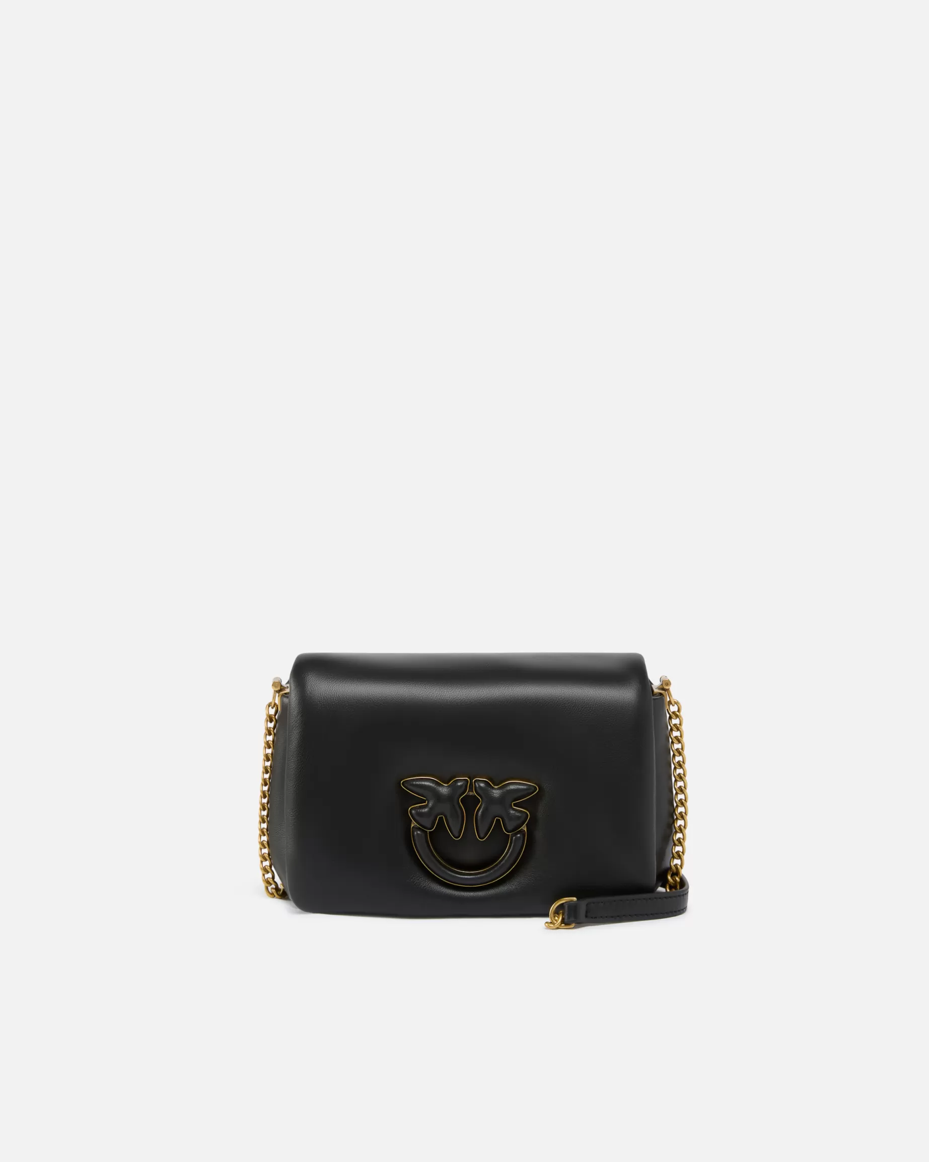 PINKO Torebki Przewieszane Przez Ramię | Mini Bags | Torebka Baby Love Bag Puff Click z skóry nappa LIMUZYNOWACZERŃBLOCKCOLOR