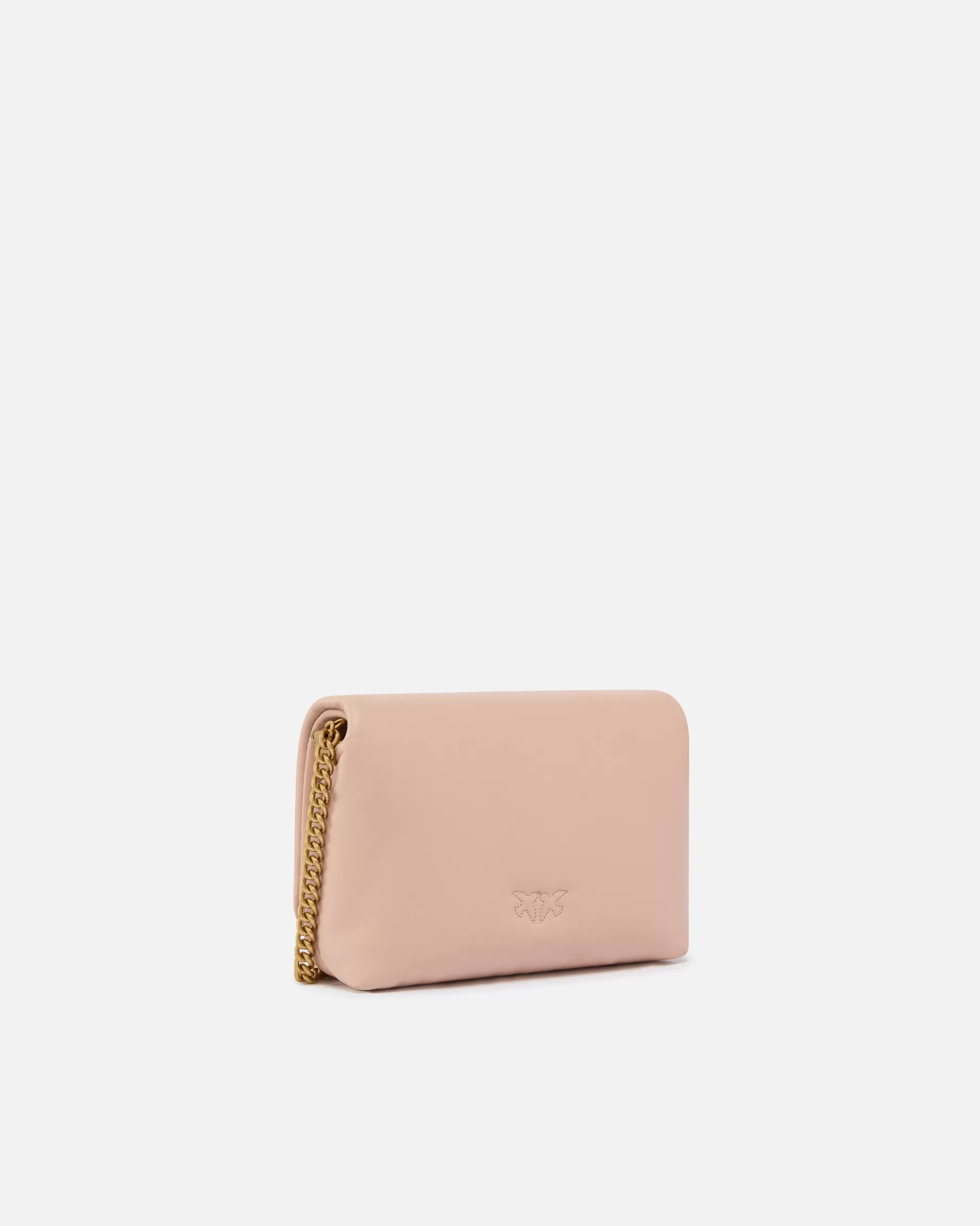 PINKO Torebki Przewieszane Przez Ramię | Mini Bags | Torebka Baby Love Bag Puff Click z skóry nappa PUDROWY-BLOCKCOLOR